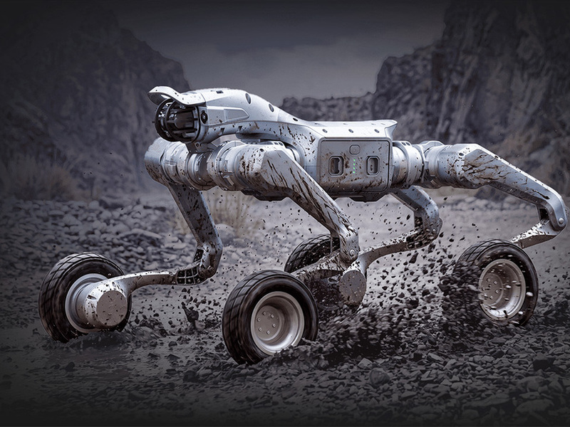 Unitree AS2-W, il robot cane su ruote sembra quasi irreale