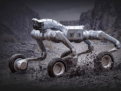 Unitree AS2-W, il robot cane su ruote sembra quasi irreale