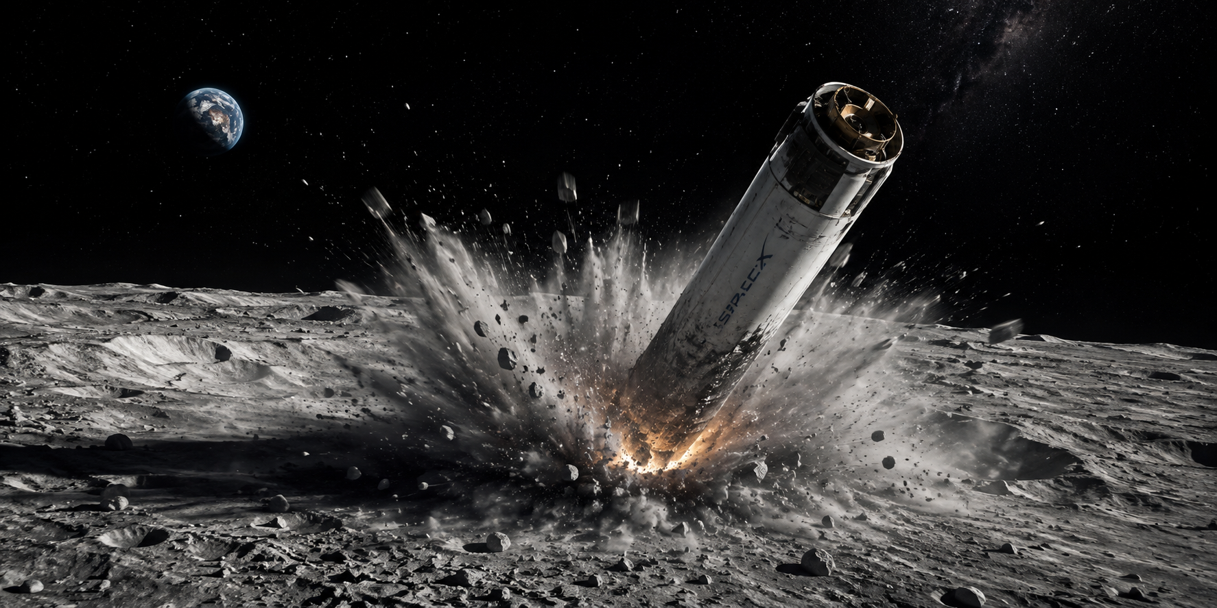 Un razzo SpaceX si schianta sulla Luna: cosa succede davvero