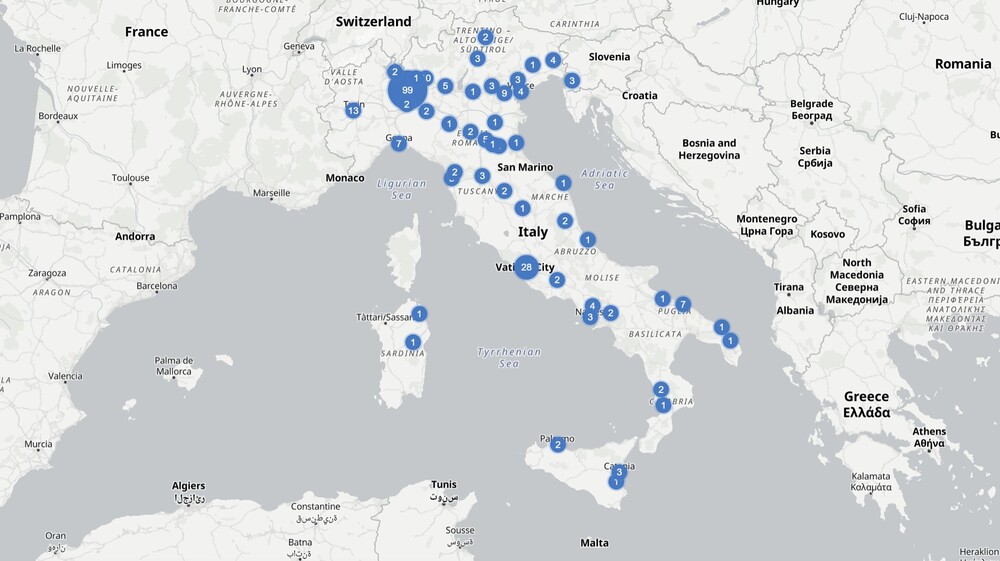 mappa data center italia